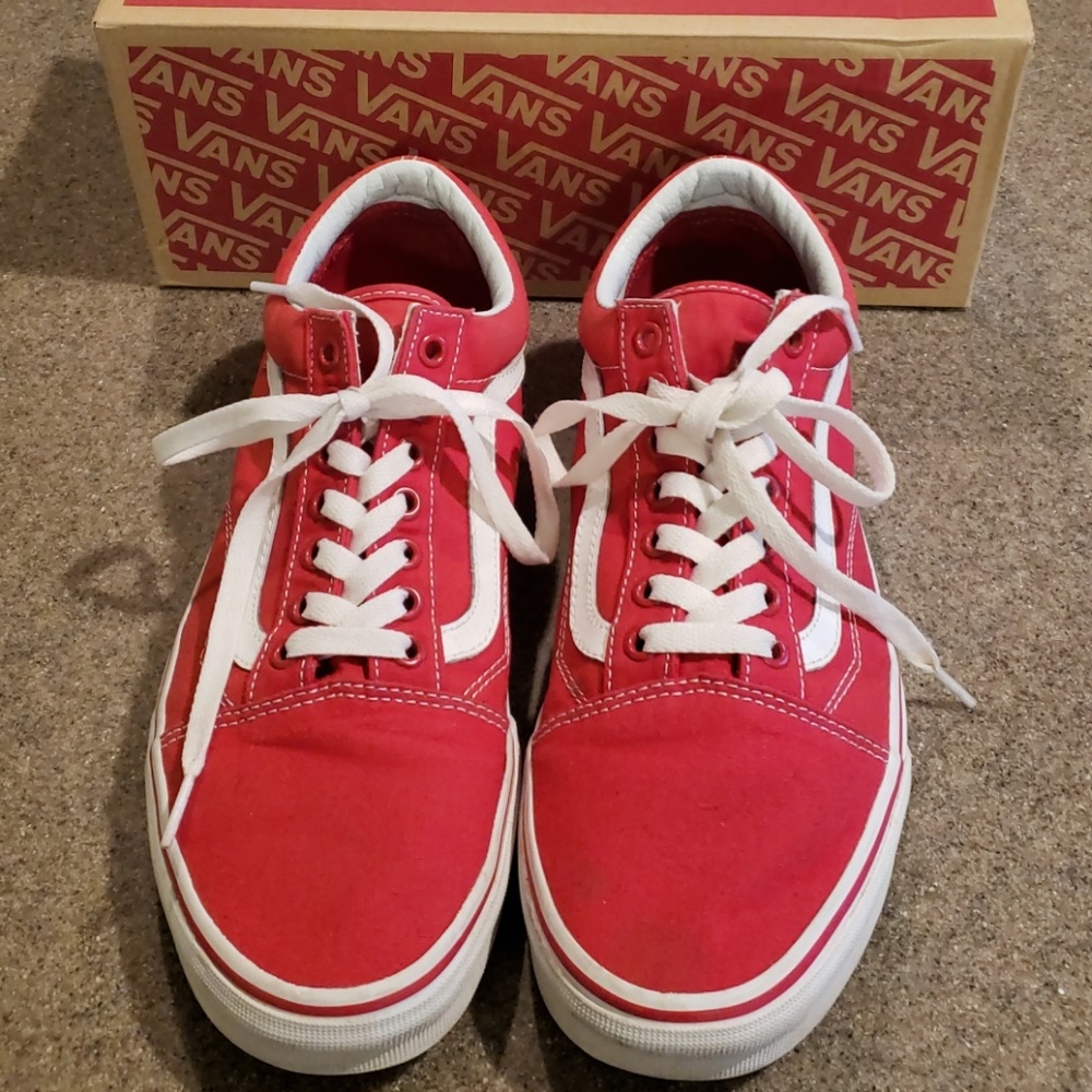 Vans red low tops Formula 1